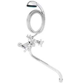 Смеситель для ванны с душем СоюзКран, двухвентильный СоюзКран, круглый излив 30см, хром, SK2012