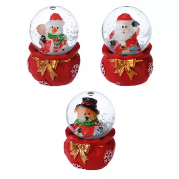 Снежный шар СНОУ БУМ "Новогодний", полистоун, 3 дизайна, арт 1