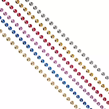 СНОУ БУМ Бусы декоративные, 200см, крупные d1,2см, пластик, 6 цветов: А01, VS, A03, A05, A06, VA3