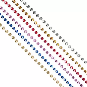 СНОУ БУМ Бусы декоративные, 200см, крупные d1,2см, пластик, 6 цветов: А01, VS, A03, A05, A06, VA3