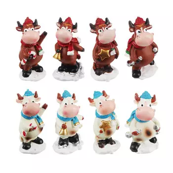 СНОУ БУМ Фигурка Бычок, 4,8х3х2,7см, полистоун, 8 дизайнов