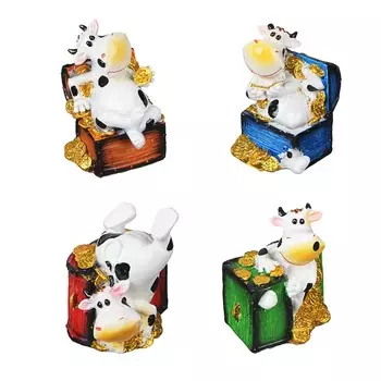 СНОУ БУМ Фигурка Символ Года 2021 на сундуках, полистоун, 6х7,5х4,5см, 4 дизайна