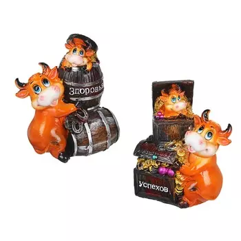 СНОУ БУМ Фигурка Символ Года 2021, полистоун, 14,5x11x11,5 см, 2 дизайна, арт 3007