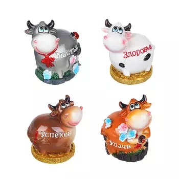 СНОУ БУМ Фигурка Символ Года 2021, полистоун, 8,5x8,5x6,5 см, 4 дизайна, арт 3010