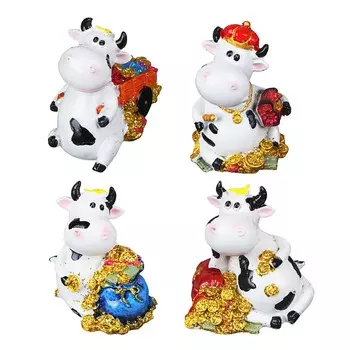 СНОУ БУМ Фигурка Символ Года 2021, с монетами, полистоун, 6,5х6см, 4 дизайна