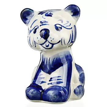 СНОУ БУМ Фигурка Тигр, 10х7см, гжель, Символ 2022года