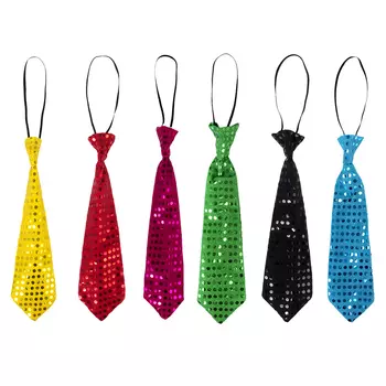 СНОУ БУМ Галстук карнавальный, полиэстер, 32х7,5см, 6 цветов, арт.7012
