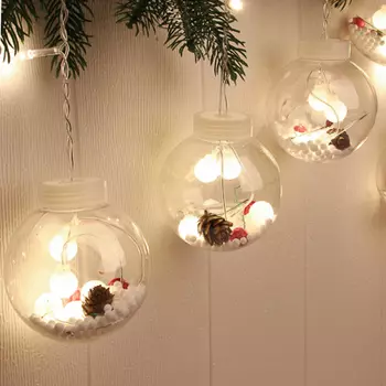 СНОУ БУМ Гирлянда эл. бахрома "Зимний шар d8см" 3х0,8х0,6м, 108LED*шампань, 8 реж,ПВХ прозр, 220В