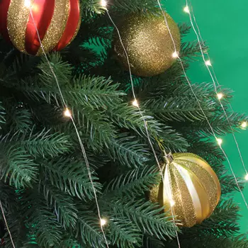 СНОУ БУМ Гирлянда эл. на елку 1.5-1.8м "Волшебные искорки" лучи росы, 216LED*шампань, пост.свеч,220В