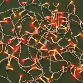 СНОУ БУМ Гирлянда эл. вьюн 9м, 100LED, красный+золотой, пост. свечение, ПВХ прозрачный, 220В