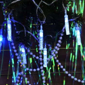 СНОУ БУМ Гирлянда электр. 3м,19LED,с насадками "Конус с пузырьками", BW(бело-синий),автореж,220В