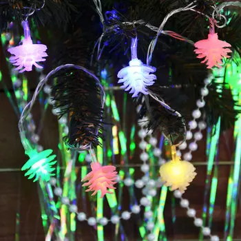 СНОУ БУМ Гирлянда электр. 3м, 19LED, с насадками "Шишка 3D", RG/RB хамелеон, авторежимы, 220В