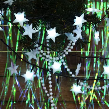 СНОУ БУМ Гирлянда электр. вьюн 6м, 100LED, Звездочка, белый, 8 реж.,ПВХ провод, 220В