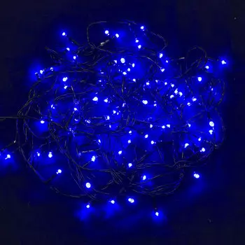 СНОУ БУМ Гирлянда электрическая Вьюн 9м, 100 LED, синий, 8 реж, ПВХ провод, 220В