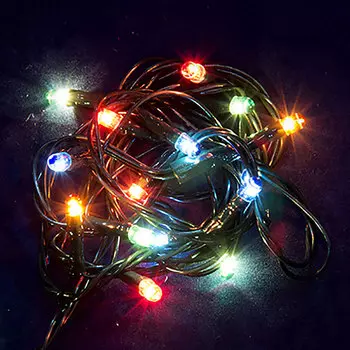 СНОУ БУМ Гирлянда электрическая вьюн 1.8м, 18 ламп,мультицвет, 8 реж, зеленый провод, 220В