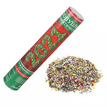 СНОУ БУМ Хлопушка пневматическая, 30 см, наполнитель фольга, дизайн 5