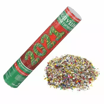 СНОУ БУМ Хлопушка пневматическая, 30 см, наполнитель фольга, дизайн 5