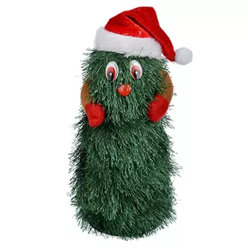 СНОУ БУМ Игрушка музыкальная в виде елки, музыка, движение, полиэстер, 23см, 3 х ААА