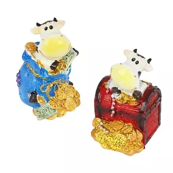 СНОУ БУМ Копилка Символ Года 2021, полистоун, 9х7х6см, 2 дизайна