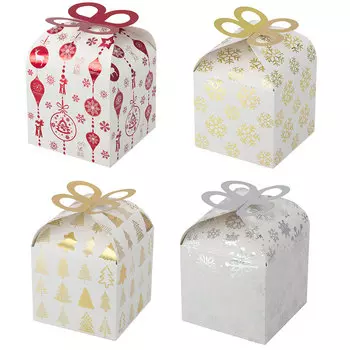 СНОУ БУМ Коробка складная подарочная, бумага, 10х11х11см, арт.2104-15