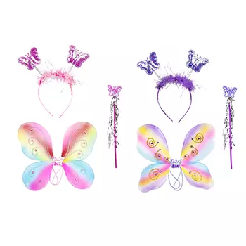 СНОУ БУМ Костюм карнавальный с крылышками 3 пр., полиэстер, 36х46см, 2 дизайна, арт.8007