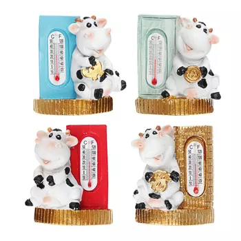 СНОУ БУМ Магнит с термометром Символ Года 2021, полистоун, 5,5х5см, 4 дизайна