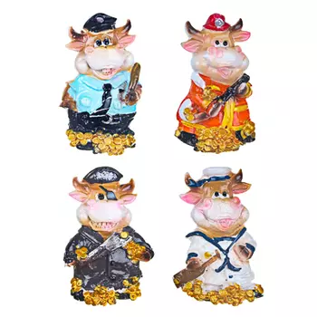 СНОУ БУМ Магнит Символ Года 2021, полистоун, 6,5х4см, 4 дизайна