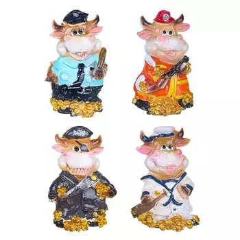 СНОУ БУМ Магнит Символ Года 2021, полистоун, 6,5х4см, 4 дизайна