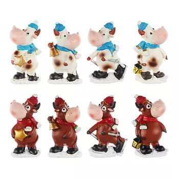 СНОУ БУМ Магнит Символ Года 2021, полистоун, 7,2х4,7см, 8 дизайнов