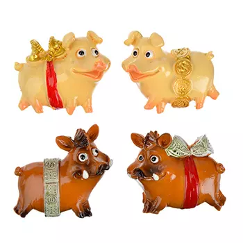 СНОУ БУМ Магнит Символ года, полистоун, 5,5х4,5 см, 4 вида