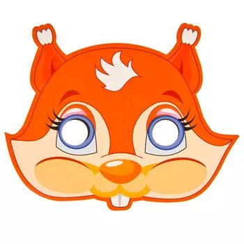 СНОУ БУМ Маска карнавальная, картон, "Белочка"