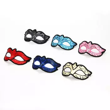 СНОУ БУМ Маска карнавальная, пластик, 16х8см, 6 цветов, арт.6621