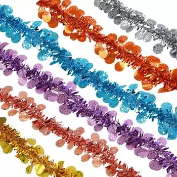 СНОУ БУМ Мишура 200х9 см с кружками, ПВХ, 6 цветов