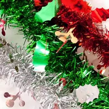 Сноу Бум Мишура 5см 2,7м 3 цвета (зеленый,золото,красный) ёлочка 208HT088