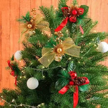 СНОУ БУМ Набор бантов с декором, 3 шт, полиэстер