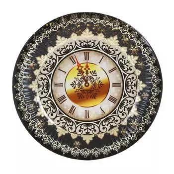 СНОУ БУМ Набор бумажных тарелок 6шт, d18см, 2022, дизайн 1