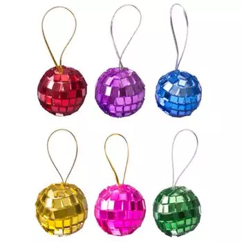 СНОУ БУМ Набор шаров 12шт 3см, пластик, Диско, разноцветные