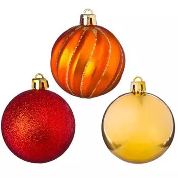 СНОУ БУМ Набор шаров в тубе 12шт 60мм, пластик, рифлёные, 6 цветов, N4B/6012A.Y.60XL03BS