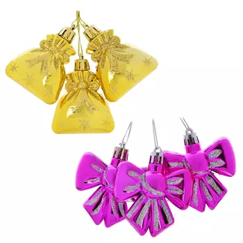 СНОУ БУМ Набор украшений 3шт, 6см, пластик