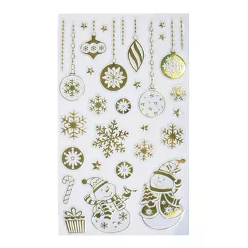 СНОУ БУМ Наклейка, 24х40,5 см, с глиттером