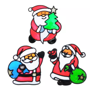 СНОУ БУМ Наклейка ПВХ, 13х18см, с изображением Деда Мороза, 3 дизайна, арт1