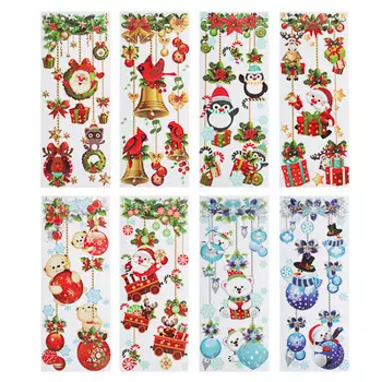 СНОУ БУМ Наклейка ПВХ 15х42см, глиттер, 8 дизайнов