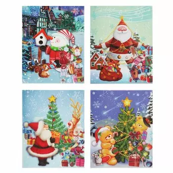 СНОУ БУМ Наклейка ПВХ c 3D элементами 20х30см, 4 дизайна