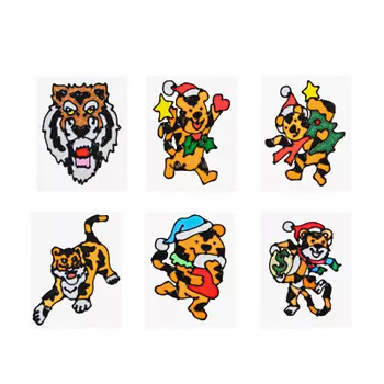 СНОУ БУМ Наклейка ПВХ с изображением Символа Года, 24х15см, 6 дизайнов, 2022