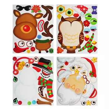 СНОУ БУМ Наклейка ПВХ "Собери наклейку" 30х42см, 4 дизайна