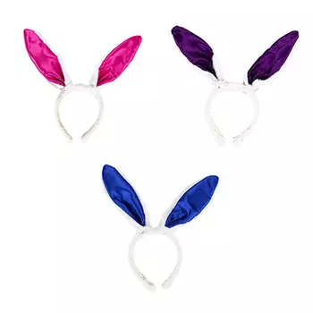 СНОУ БУМ Ободок карнавальный, пластик, полиэстер, 27х16см, 3 цвета, арт.7009