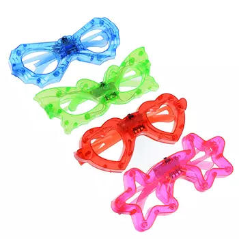 СНОУ БУМ Очки карнавальные LED, пластиковые, 14х6 см, 4 дизайна