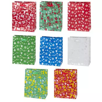 СНОУ БУМ Пакет бумажный подарочный, 11,5х14,5х6,5см, арт.2104-2