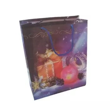 Сноу Бум Пакет подарочный "Новогодний подарок" с ручками 23x18x7,5см, YS-PP-D611