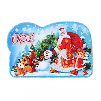 СНОУ БУМ Панно бумажное, Дед Мороз и компания, 29x19,3см